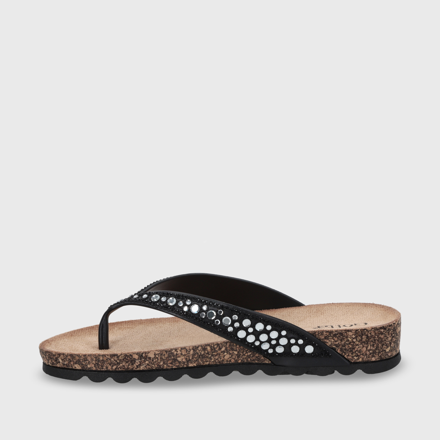 SANDALIA PLANA NEGRA MUJER 52020 - 4