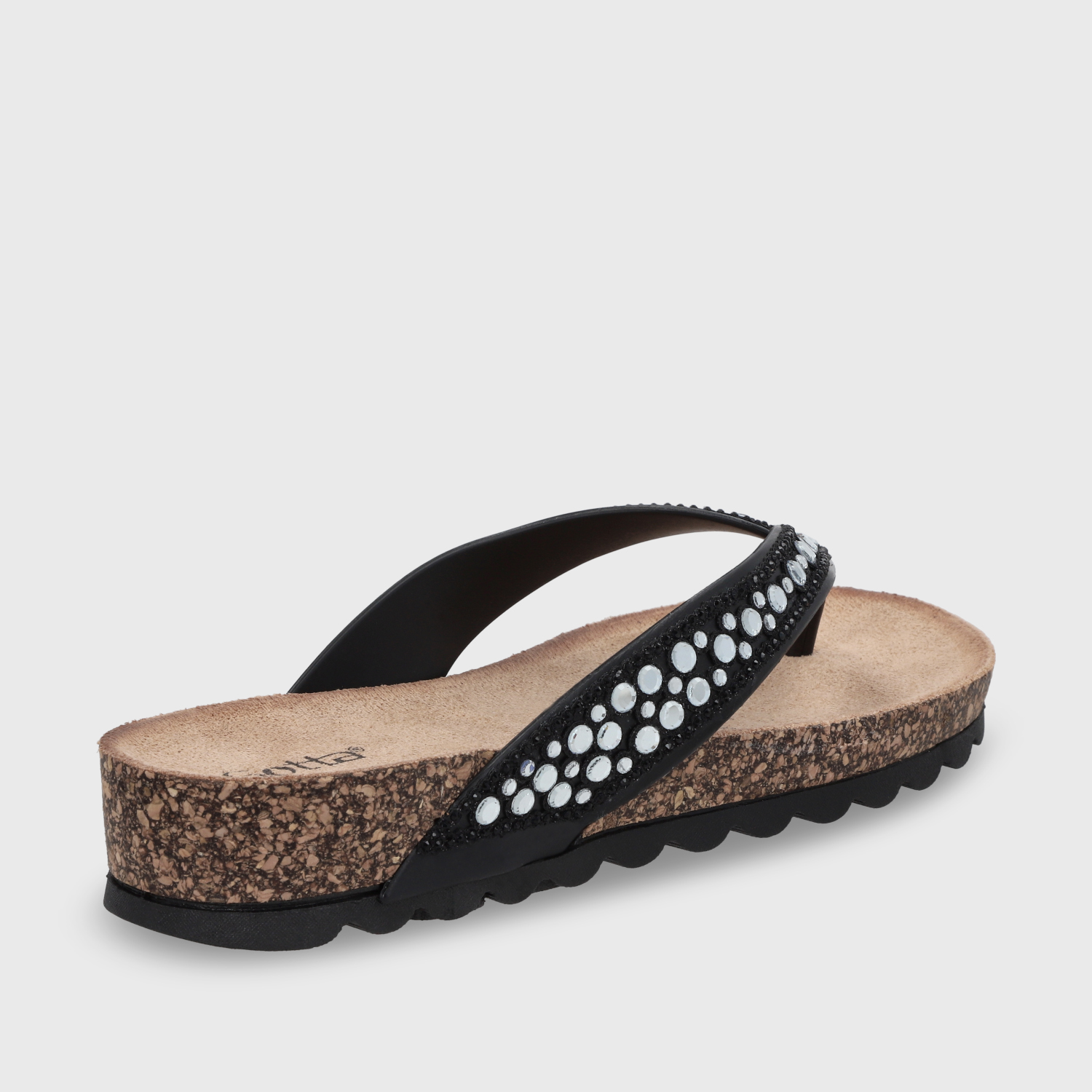 SANDALIA PLANA NEGRA MUJER 52020 - 5