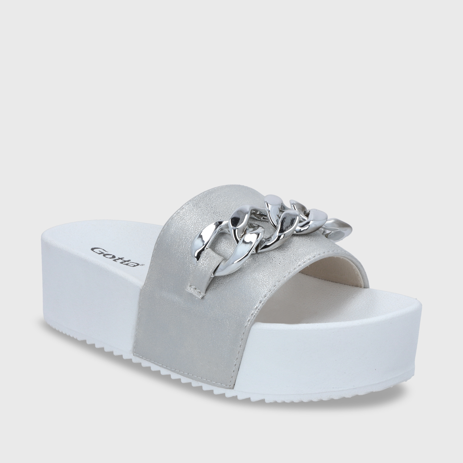 SANDALIA PLATAFORMA MUJER GOTTA PLATEADA 22090 - 2