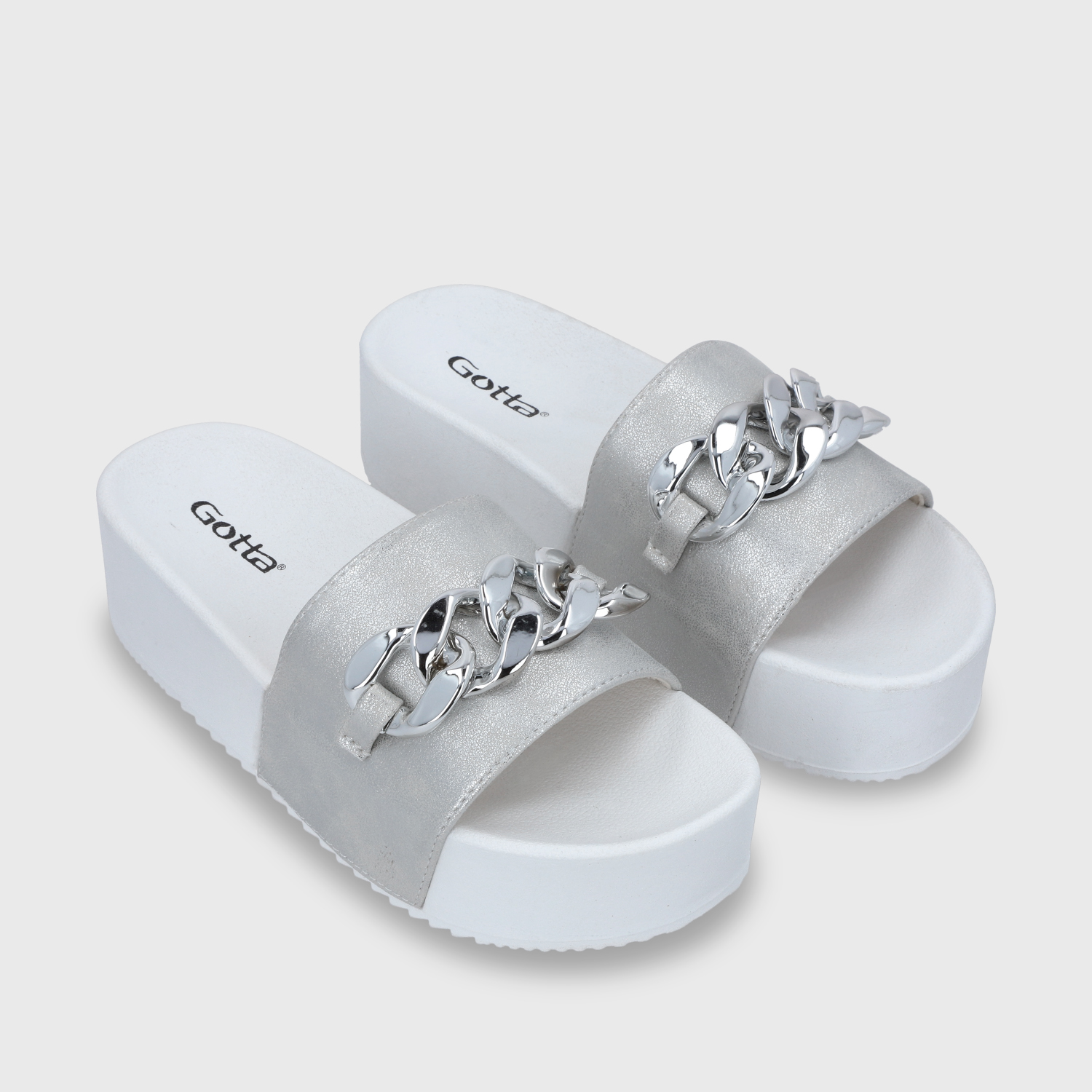 SANDALIA PLATAFORMA MUJER GOTTA PLATEADA 22090 - 3