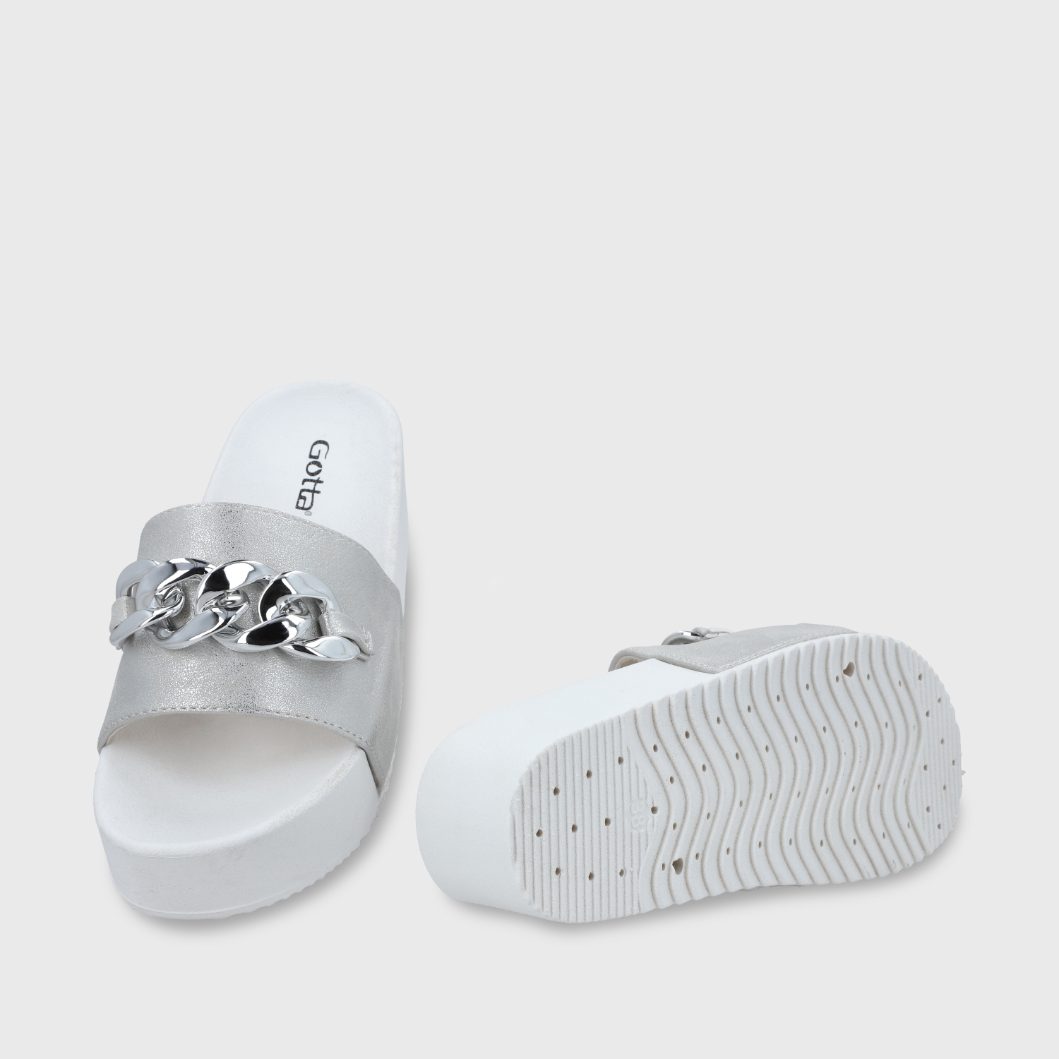 SANDALIA PLATAFORMA MUJER GOTTA PLATEADA 22090 - 7