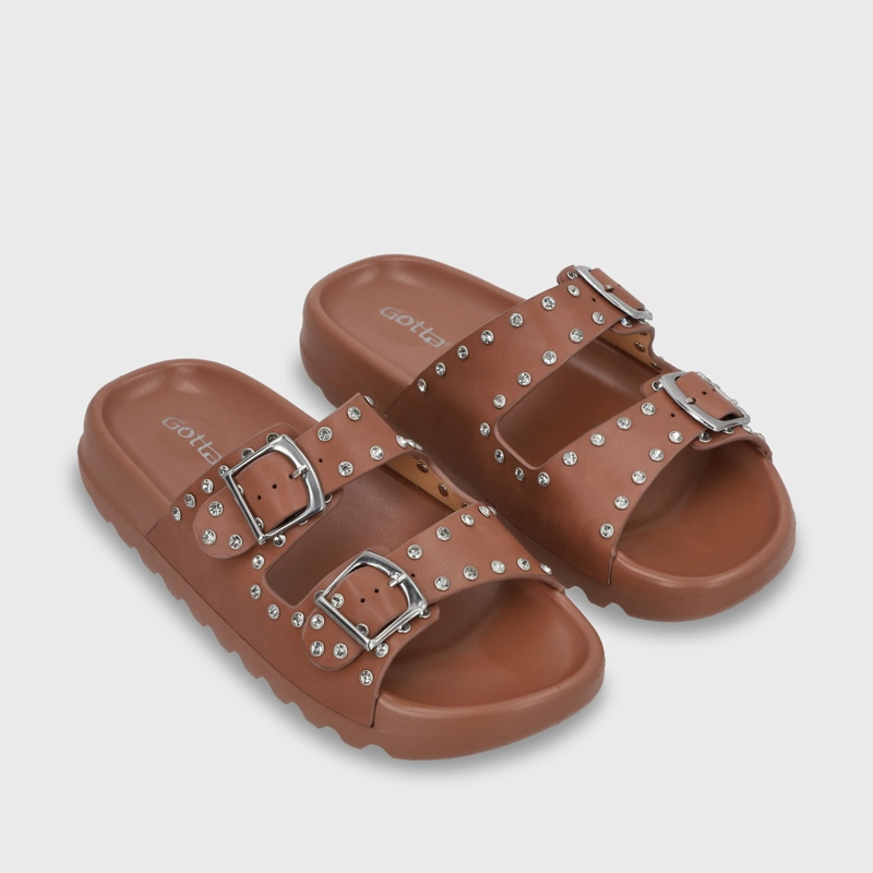 SANDALIA PLANA CAFE MUJER 52060 - 4