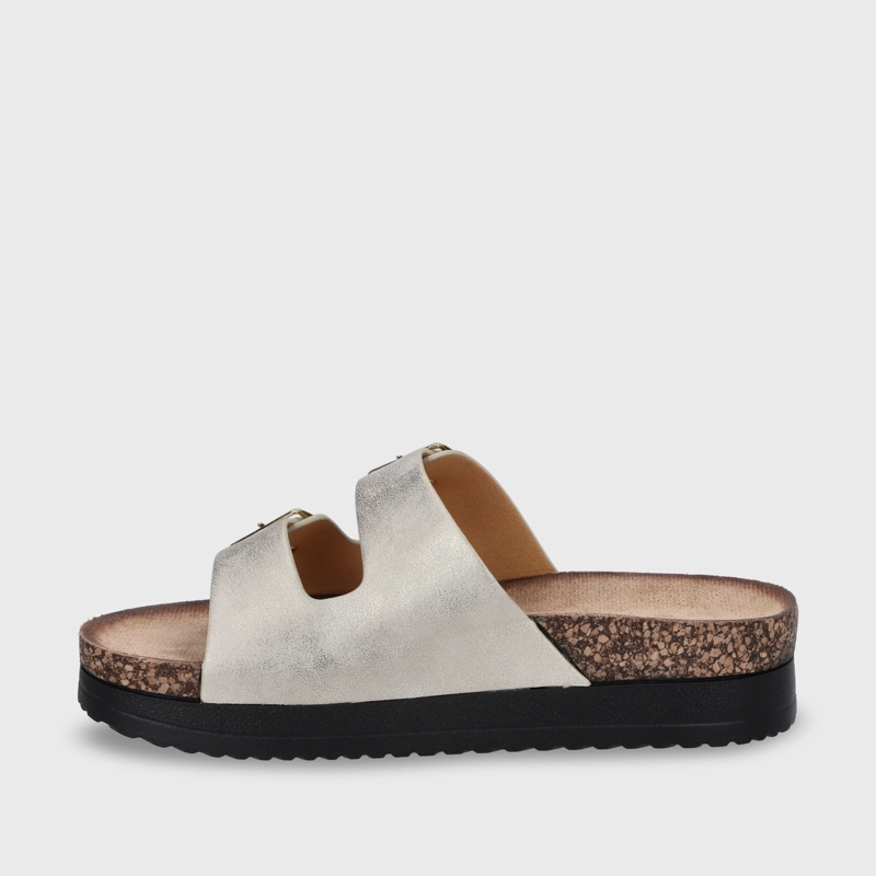 SANDALIA PLANA DORADA MUJER 12062 - 5