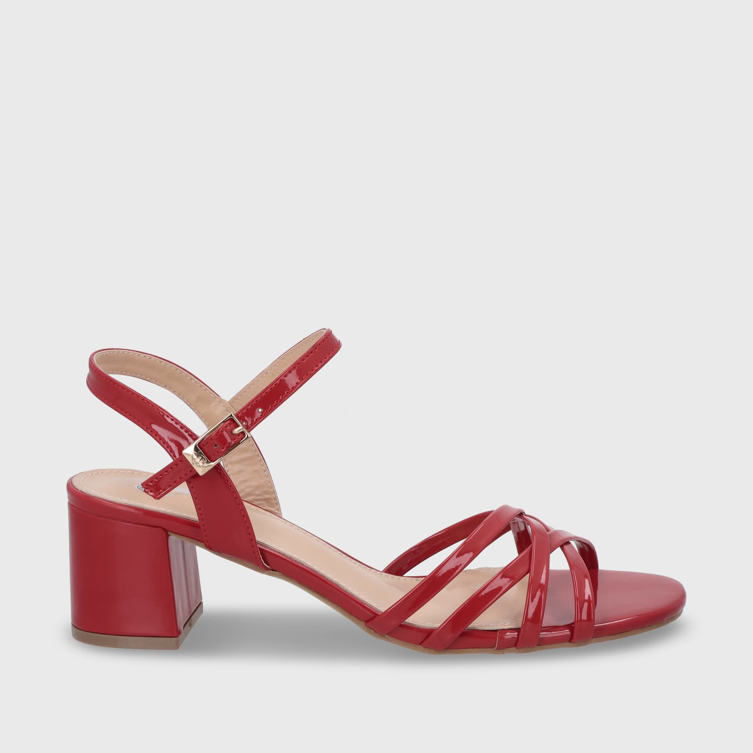 SANDALIA TACO ROJA MUJER 55901 - 2