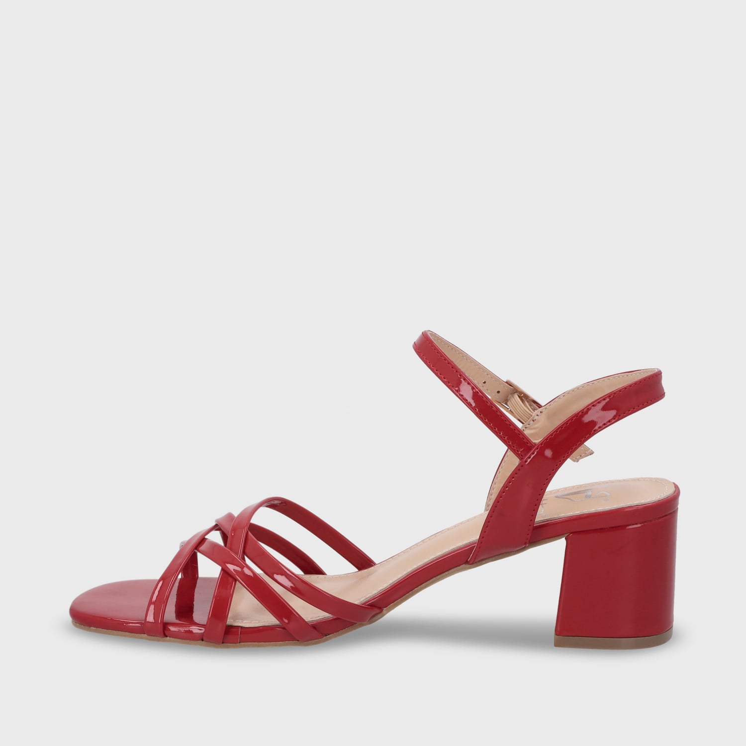 SANDALIA TACO ROJA MUJER 55901 - 5