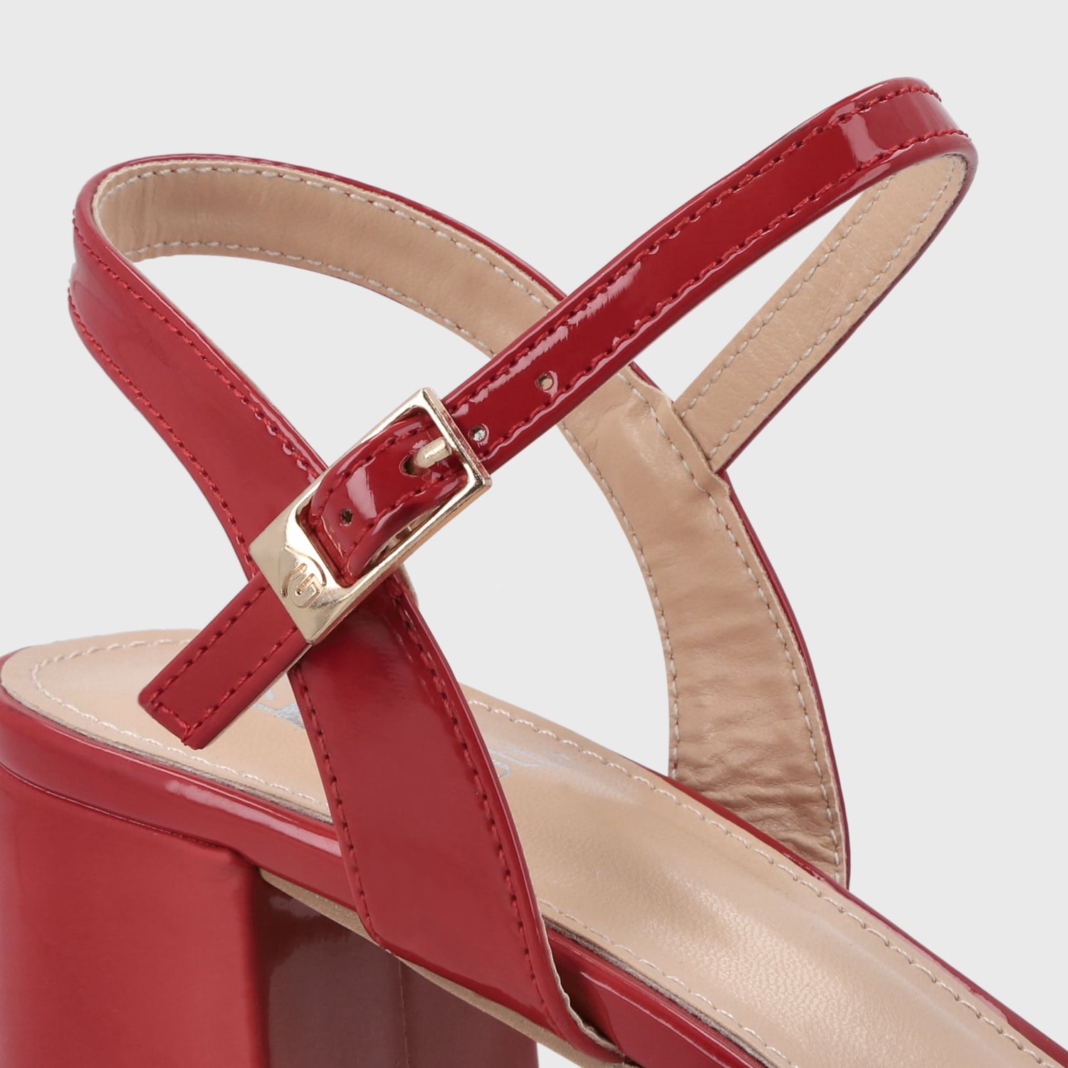 SANDALIA TACO ROJA MUJER 55901 - 7