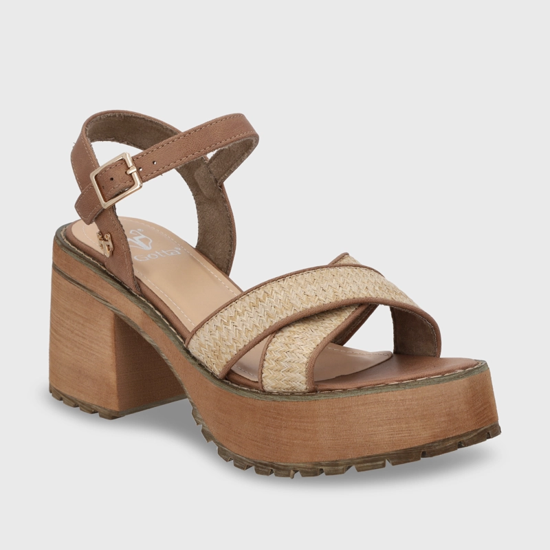 SANDALIA PLATAFORMA BEIGE MUJER 25796 - 3