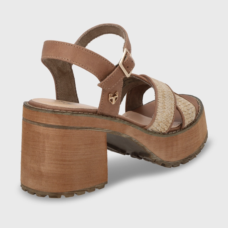 SANDALIA PLATAFORMA BEIGE MUJER 25796 - 6