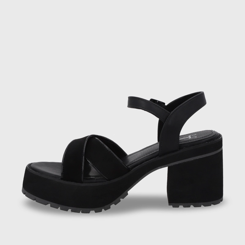 SANDALIA PLATAFORMA NEGRA MUJER 25796 - 5