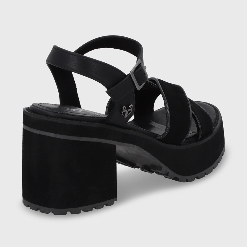SANDALIA PLATAFORMA NEGRA MUJER 25796 - 6