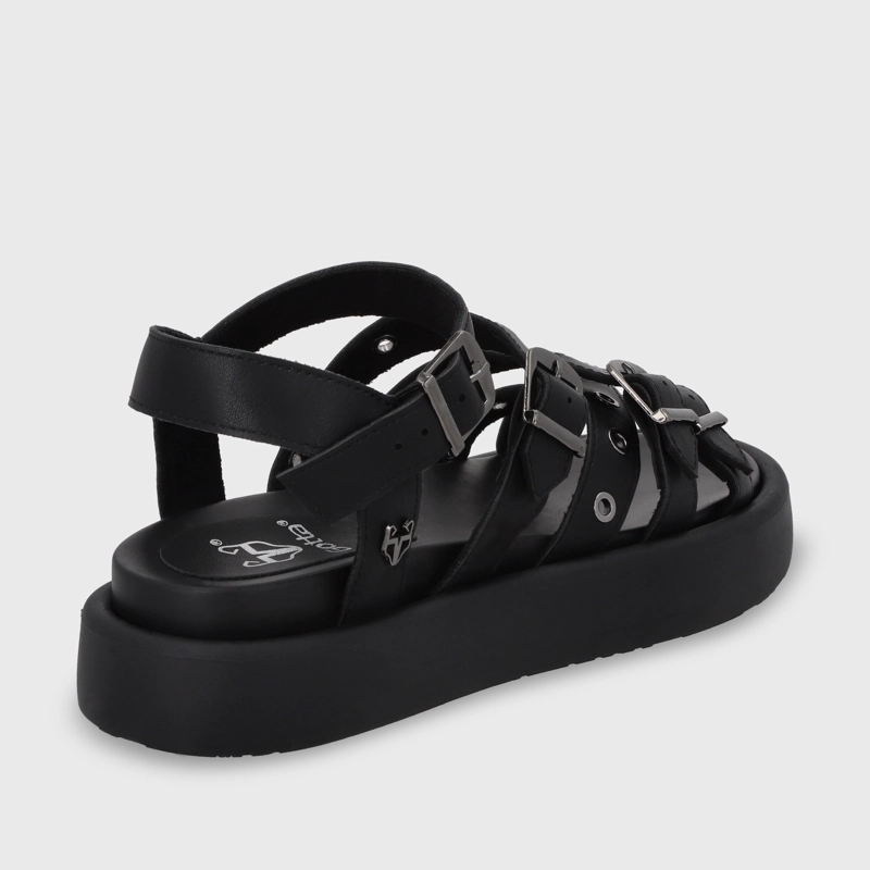 SANDALIA PLATAFORMA NEGRA MUJER 55950 - 6
