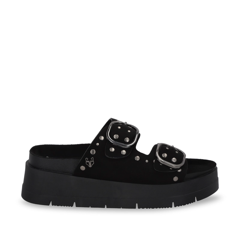 SANDALIA PLATAFORMA NEGRA MUJER 55230 - 1