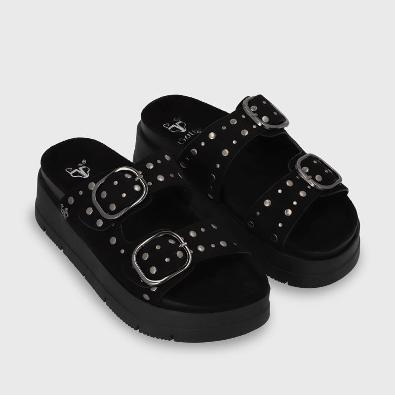 SANDALIA PLATAFORMA NEGRA MUJER 55230 - 3