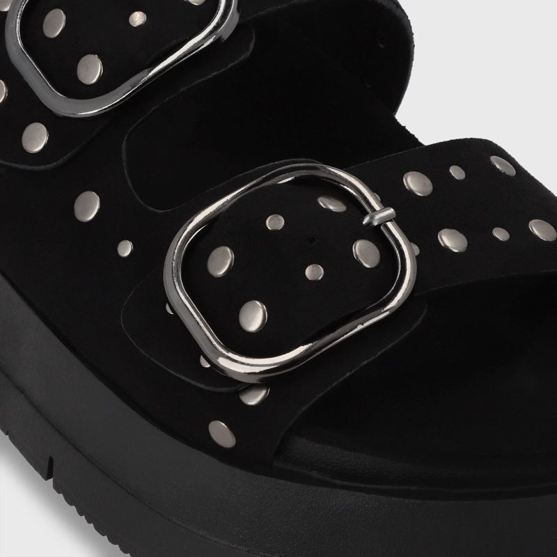 SANDALIA PLATAFORMA NEGRA MUJER 55230 - 6