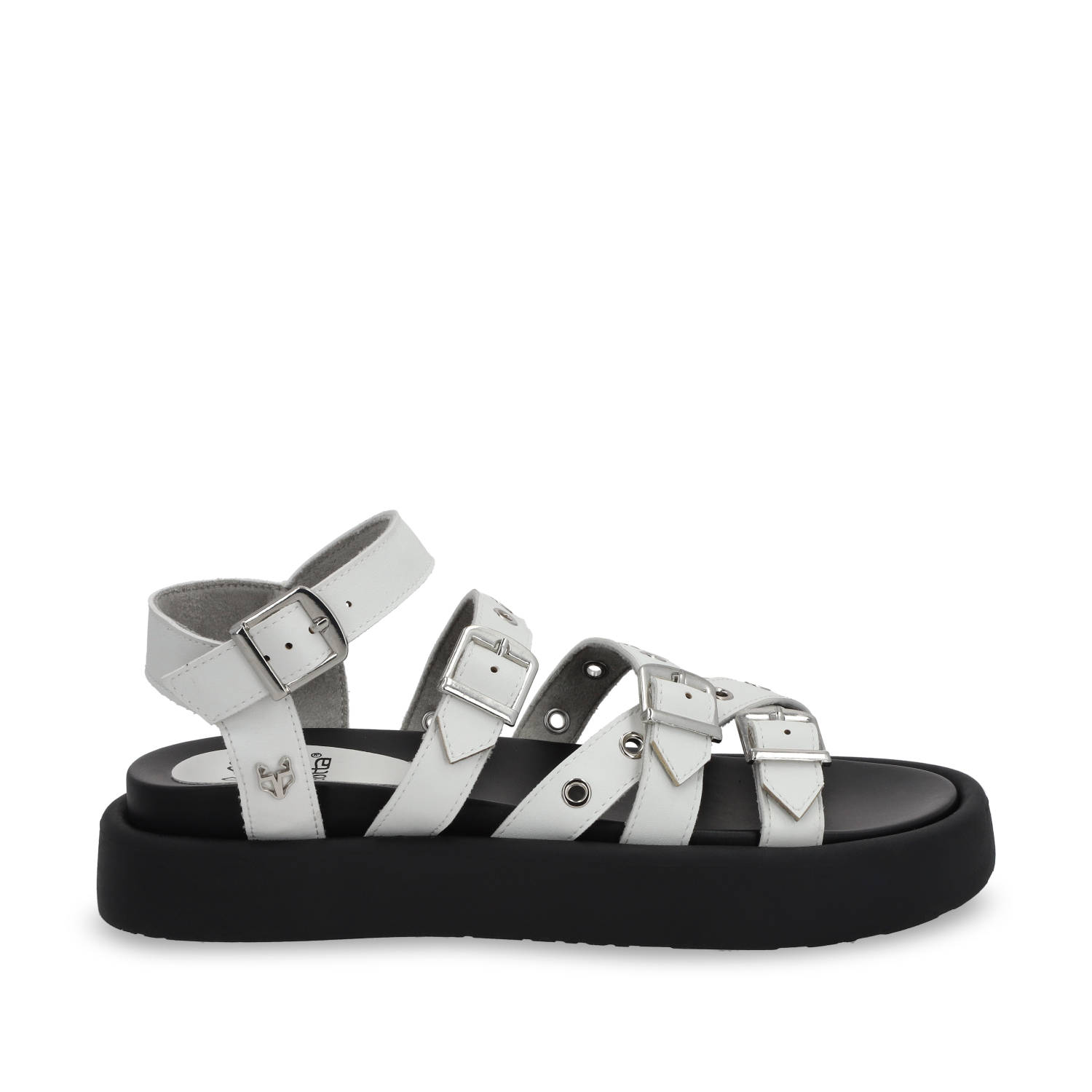 SANDALIA PLANA BLANCA MUJER 55950 - 1