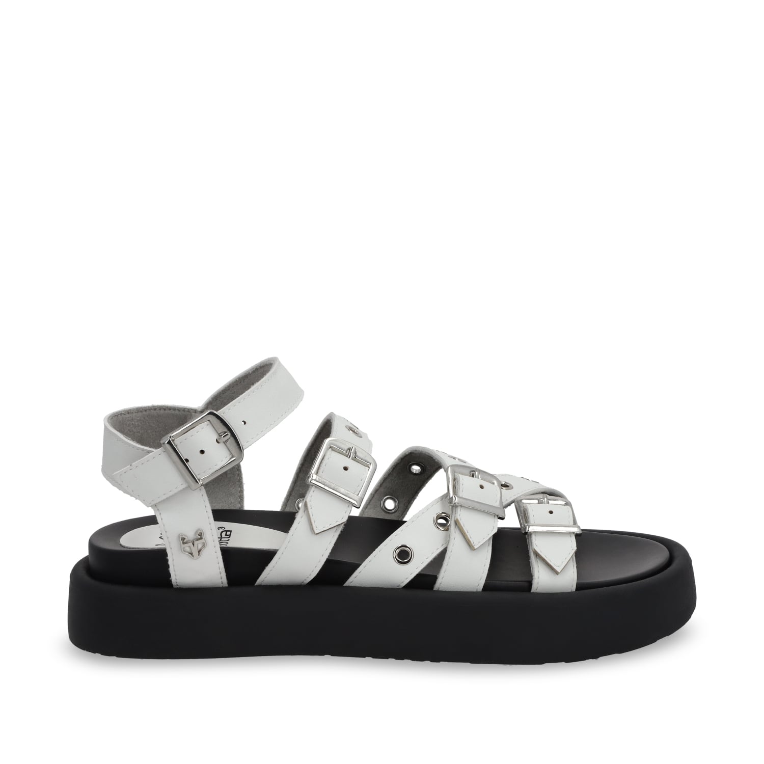 SANDALIA PLANA BLANCA MUJER 55950 - 1