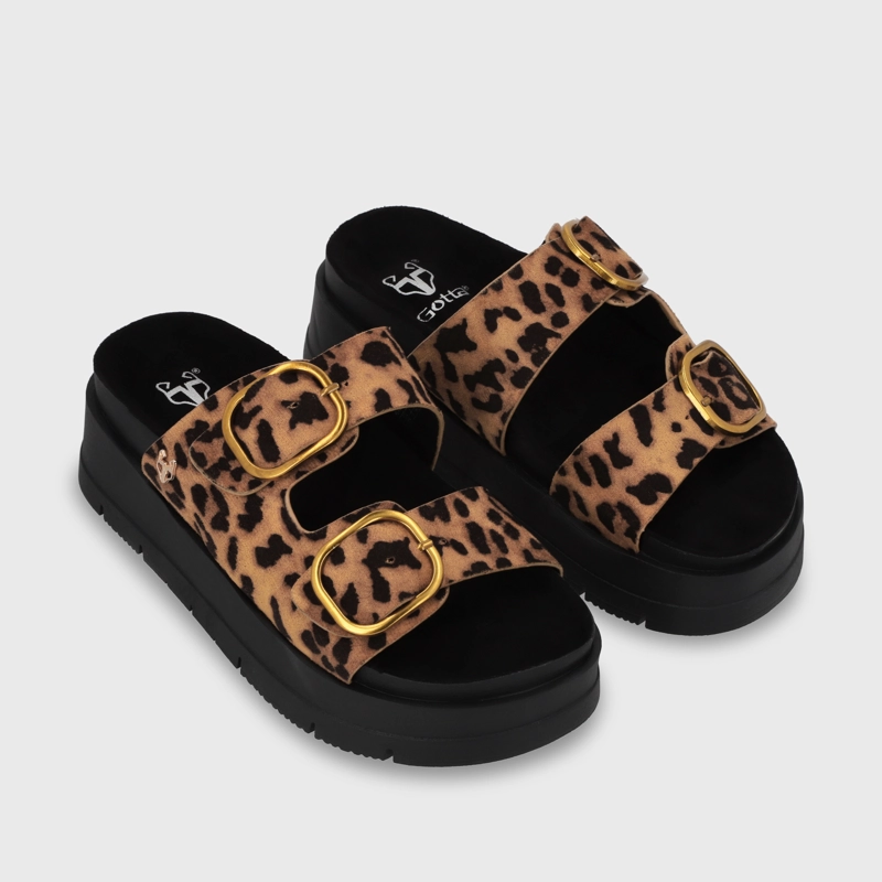 SANDALIA PLATAFORMA LEOPARDO MUJER 55230 - 3