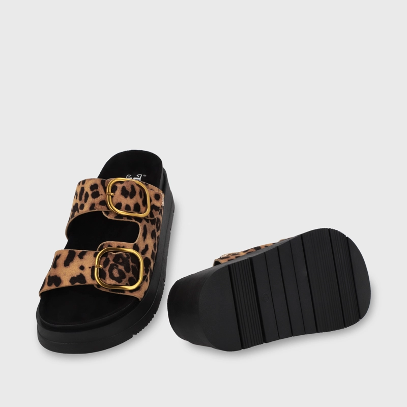 SANDALIA PLATAFORMA LEOPARDO MUJER 55230 - 7