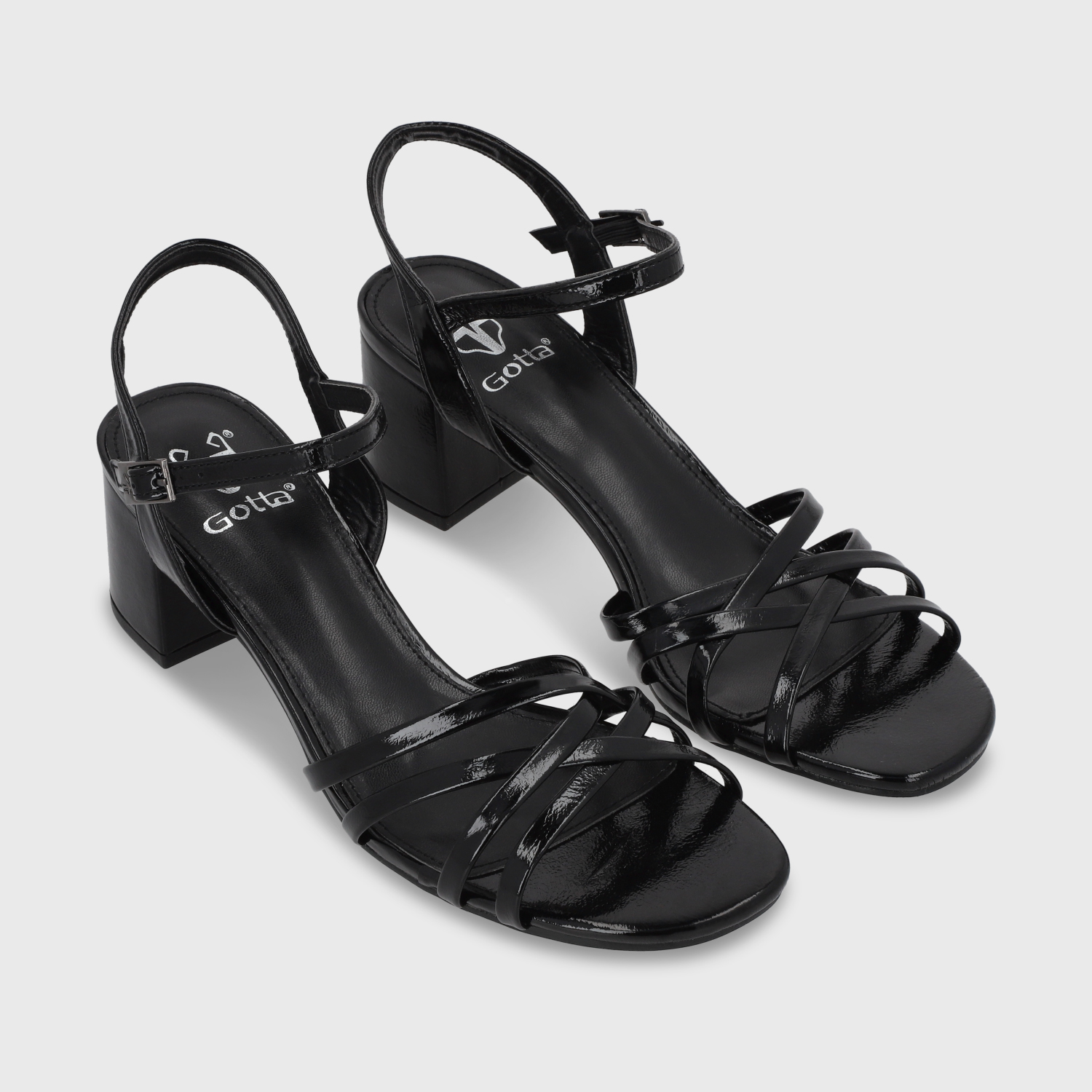 SANDALIA TACO NEGRA MUJER 55901 - 4