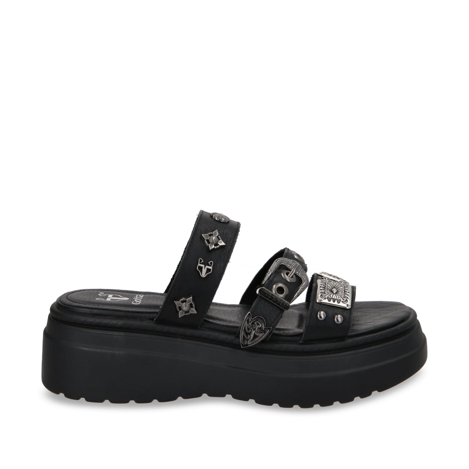 SANDALIA PLATAFORMA NEGRO MUJER 55922 - 1