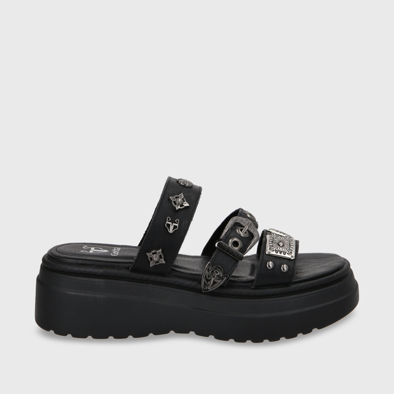 SANDALIA PLATAFORMA NEGRO MUJER 55922 - 2