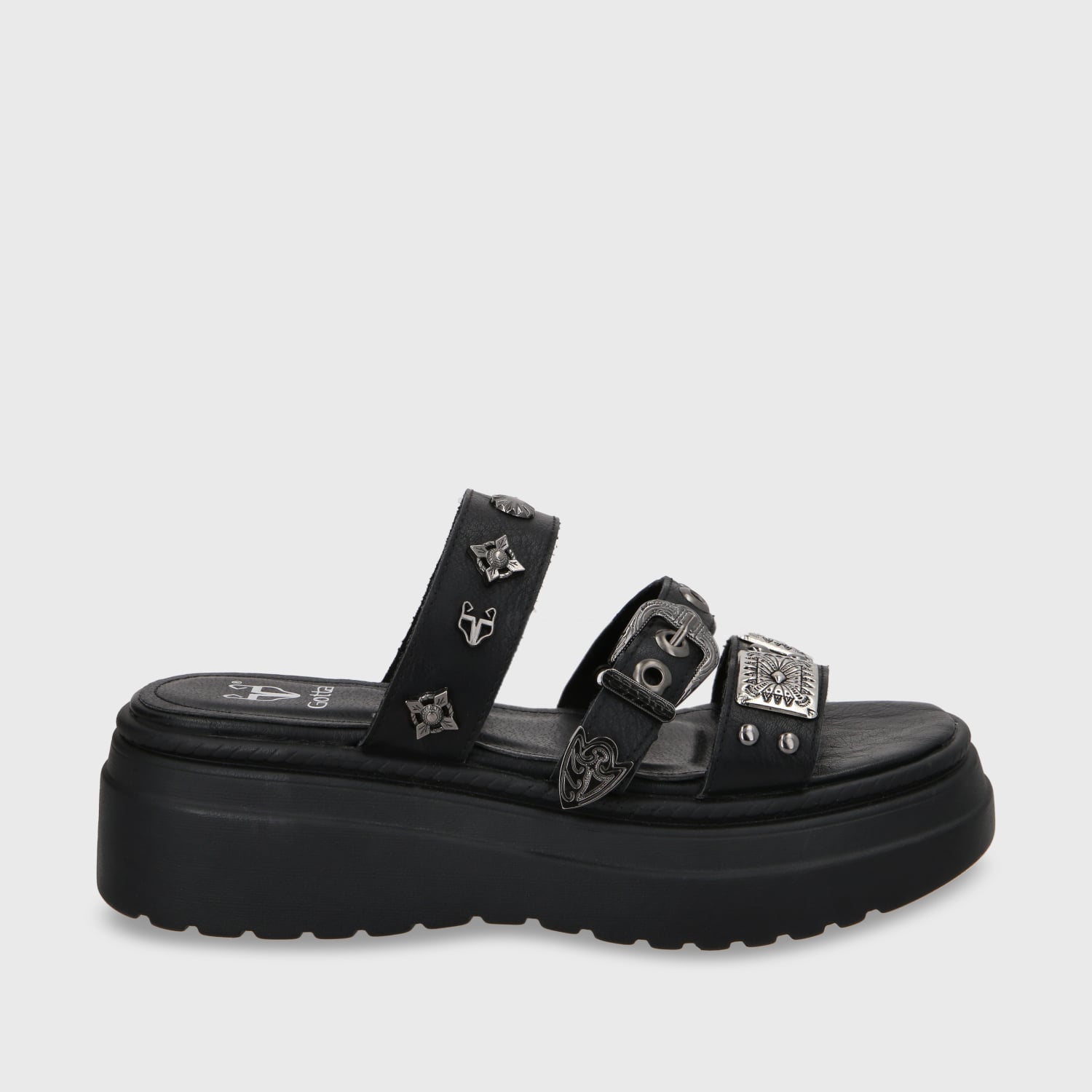 SANDALIA PLATAFORMA NEGRO MUJER 55922 - 2