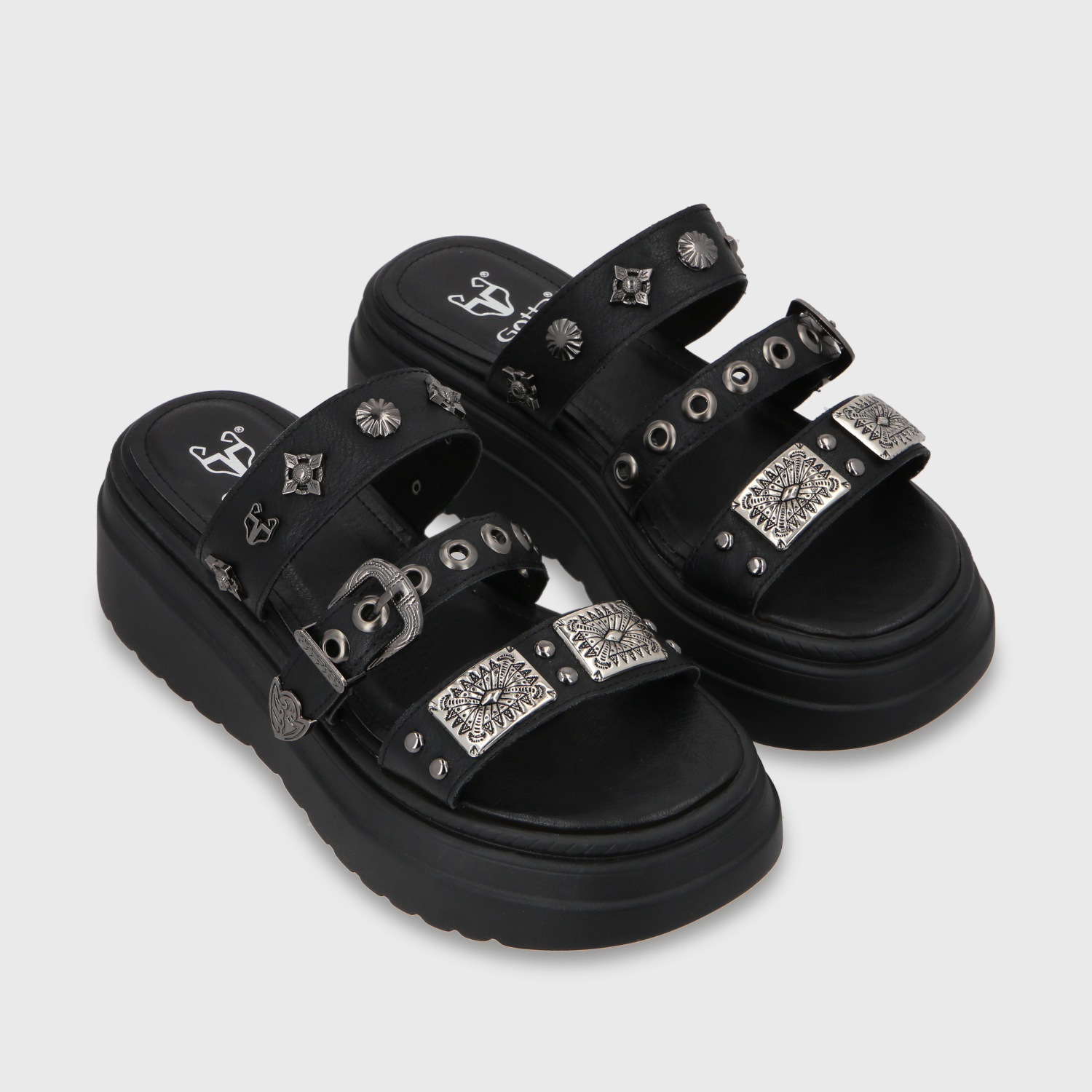 SANDALIA PLATAFORMA NEGRO MUJER 55922 - 4