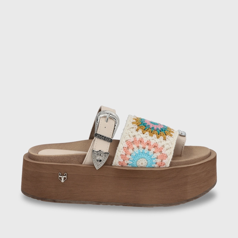 SANDALIA PLATAFORMA MULTICOLOR MUJER 55942 - 2