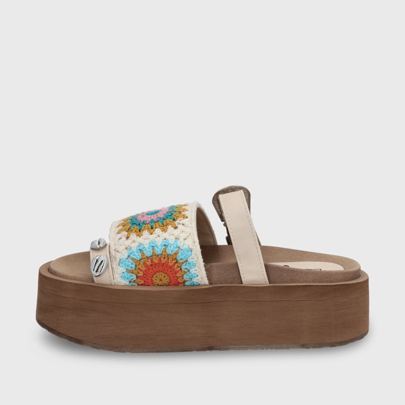 SANDALIA PLATAFORMA MULTICOLOR MUJER 55942 - 5