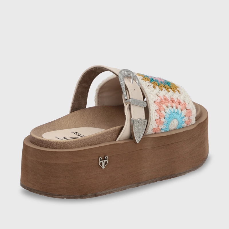 SANDALIA PLATAFORMA MULTICOLOR MUJER 55942 - 6