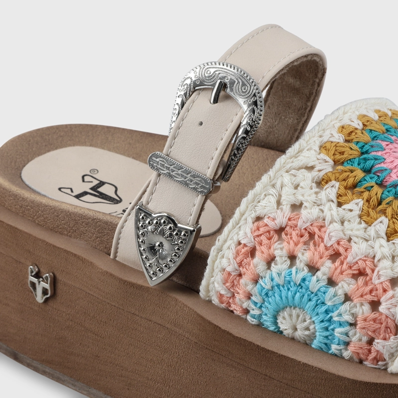 SANDALIA PLATAFORMA MULTICOLOR MUJER 55942 - 7