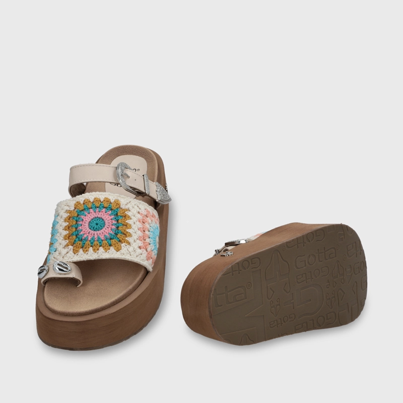 SANDALIA PLATAFORMA MULTICOLOR MUJER 55942 - 8