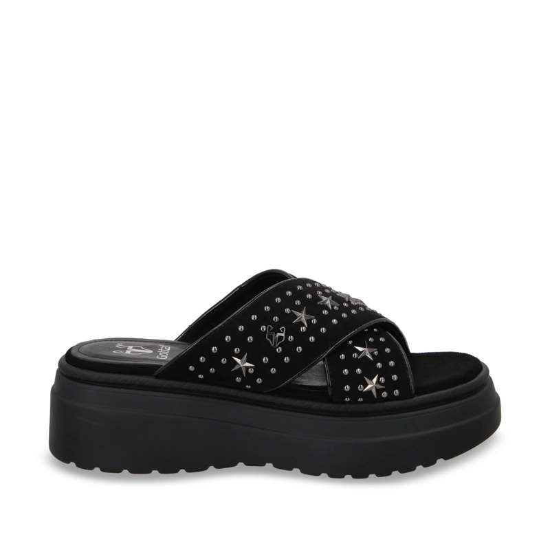 SANDALIA PLATAFORMA NEGRO MUJER 55921 - 1