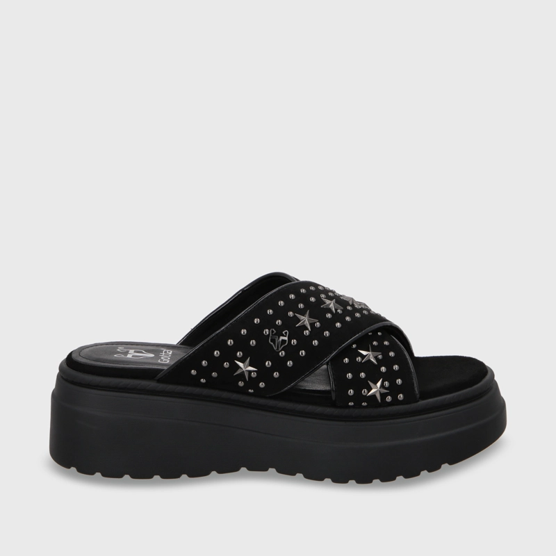 SANDALIA PLATAFORMA NEGRO MUJER 55921 - 2