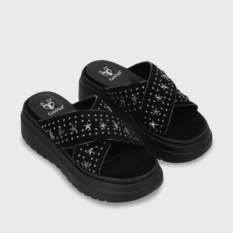 SANDALIA PLATAFORMA NEGRO MUJER 55921 - 4