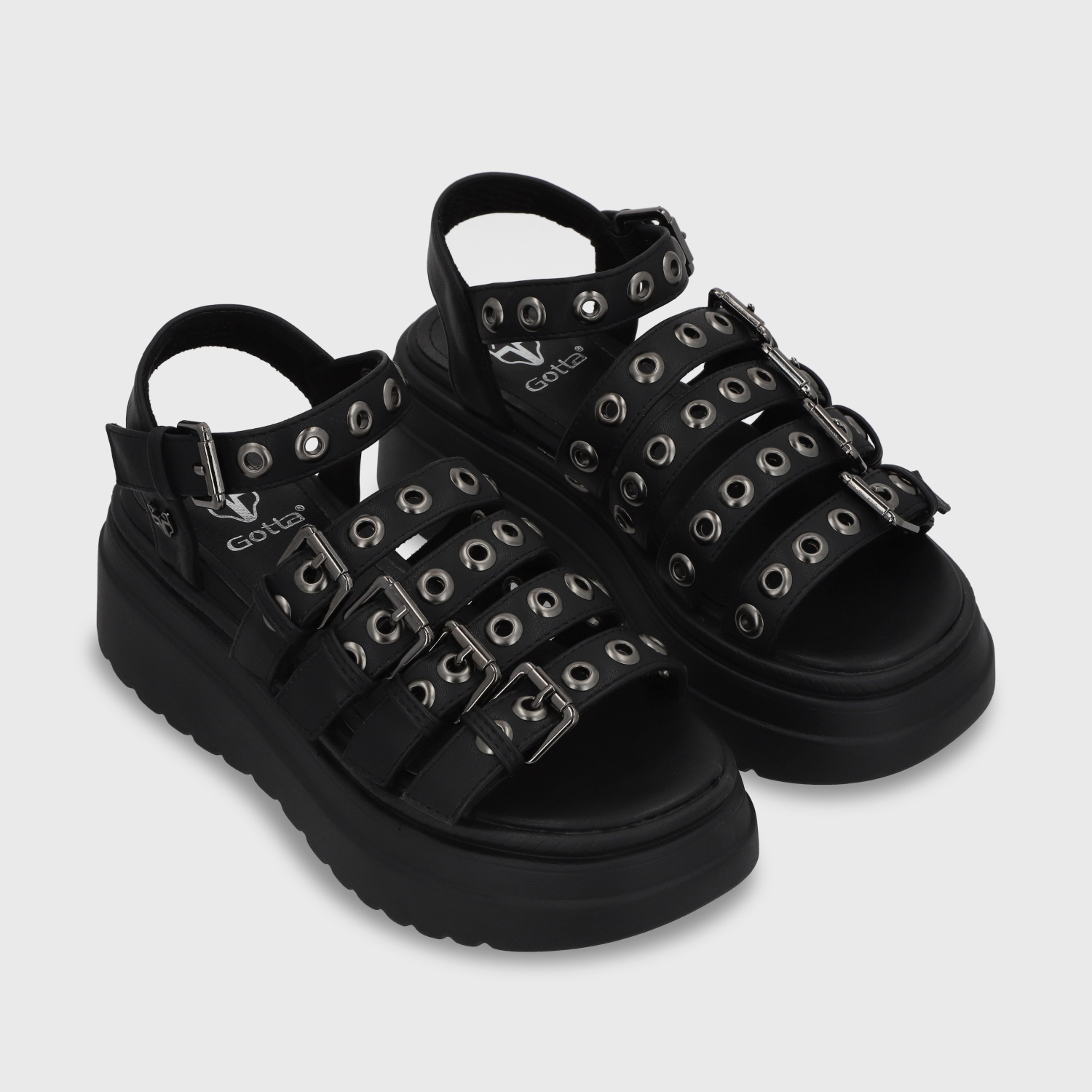 SANDALIA PLATAFORMA NEGRO MUJER 55920 - 3