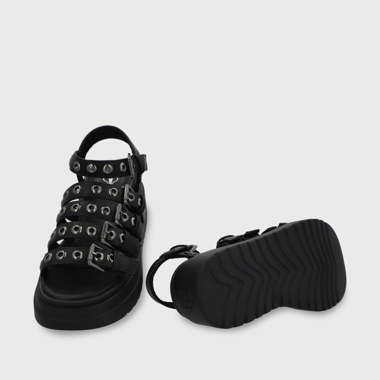 SANDALIA PLATAFORMA NEGRO MUJER 55920 - 7