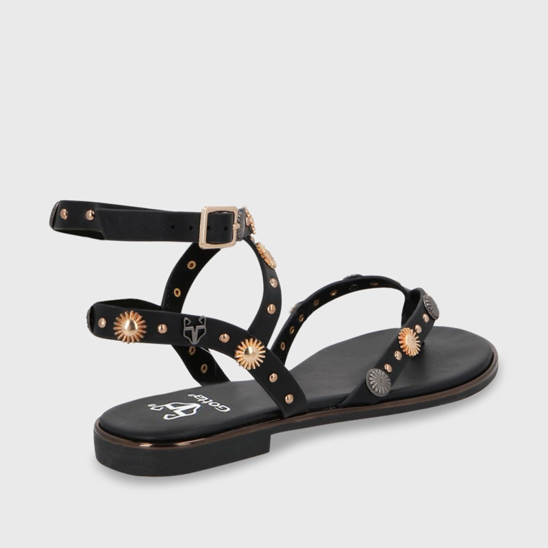 SANDALIA PLANO NEGRO MUJER 55211 - 5
