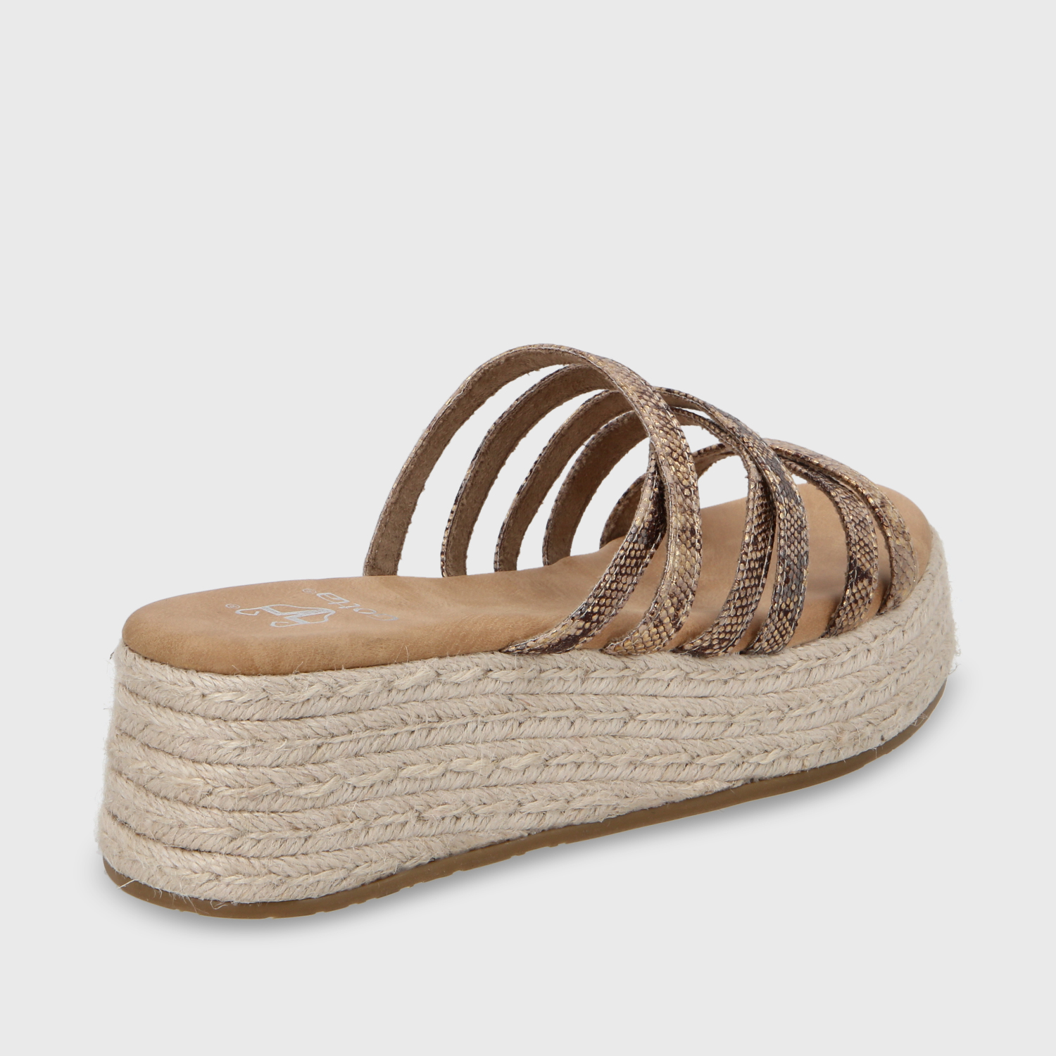 SANDALIA PLATAFORMA DORADA MUJER 55972 - 6