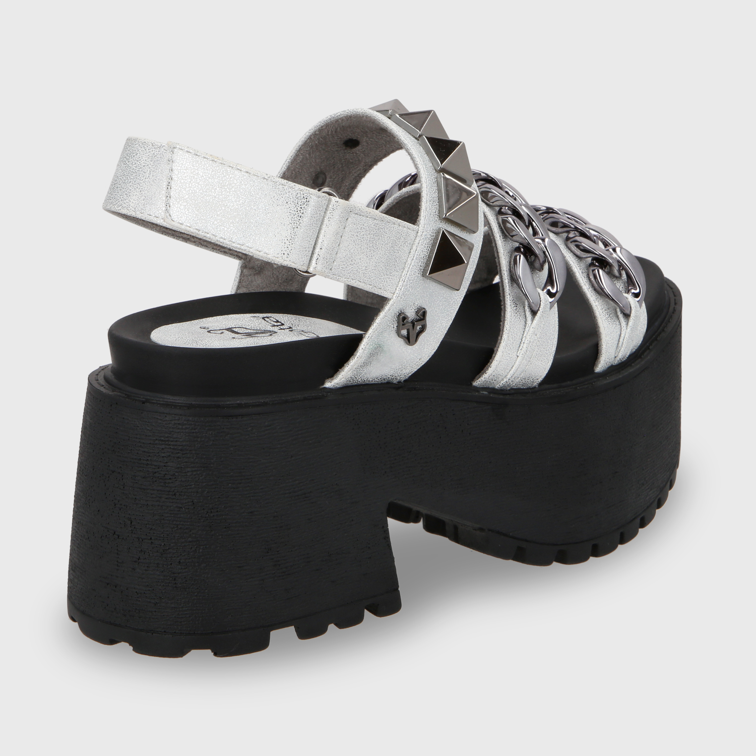 SANDALIA PLATAFORMA PLATEADO MUJER 15675 - 6
