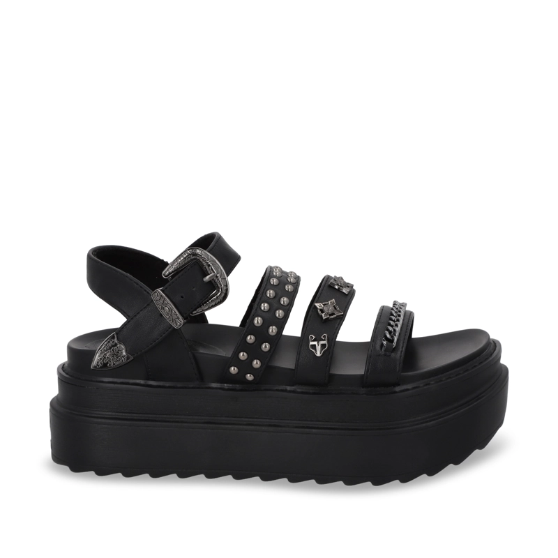 SANDALIA PLATAFORMA NEGRO MUJER 25235 - 1