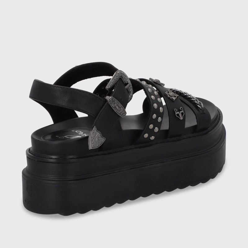 SANDALIA PLATAFORMA NEGRO MUJER 25235 - 5