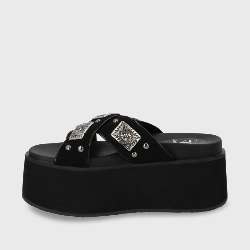 SANDALIA PLATAFORMA NEGRO MUJER 35187 - 5