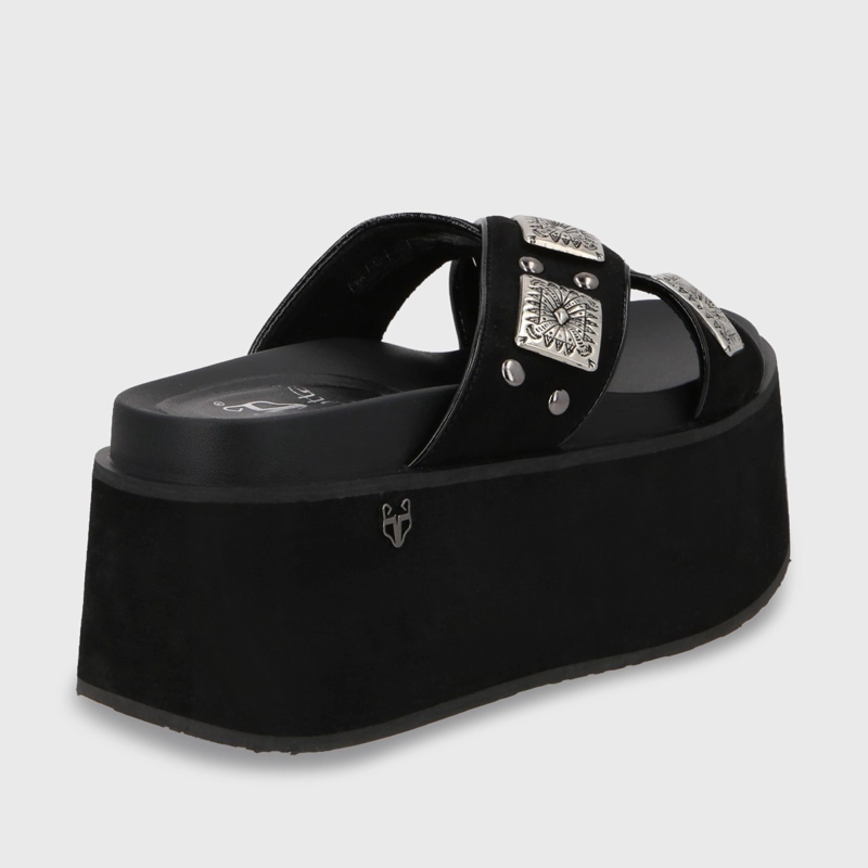SANDALIA PLATAFORMA NEGRO MUJER 35187 - 6