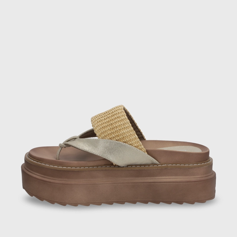 SANDALIA PLATAFORMA BEIGE MUJER 25234 - 3