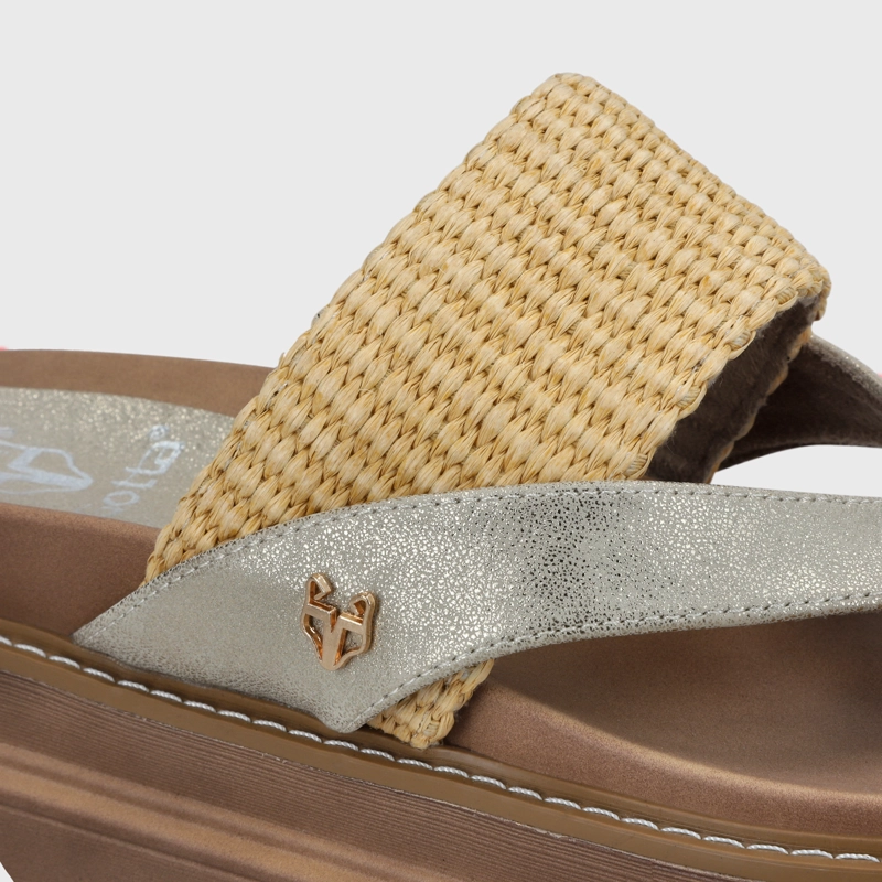 SANDALIA PLATAFORMA BEIGE MUJER 25234 - 5