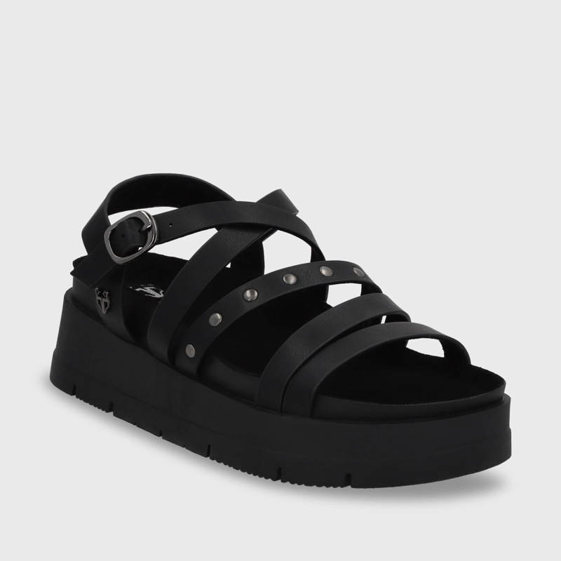 SANDALIA PLATAFORMA NEGRA MUJER 55231 - 2