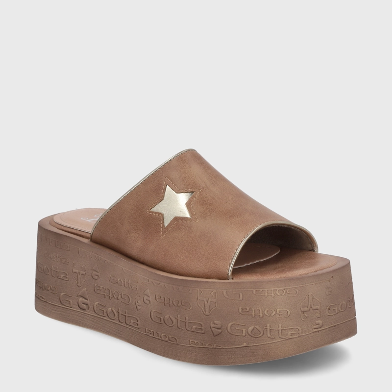 SANDALIA PLATAFORMA BEIGE MUJER 55930 - 2