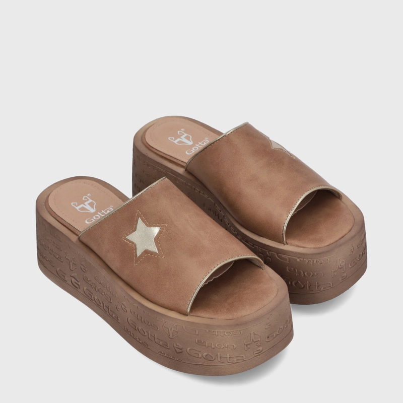 SANDALIA PLATAFORMA BEIGE MUJER 55930 - 3