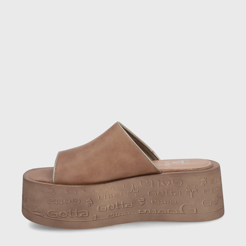 SANDALIA PLATAFORMA BEIGE MUJER 55930 - 4